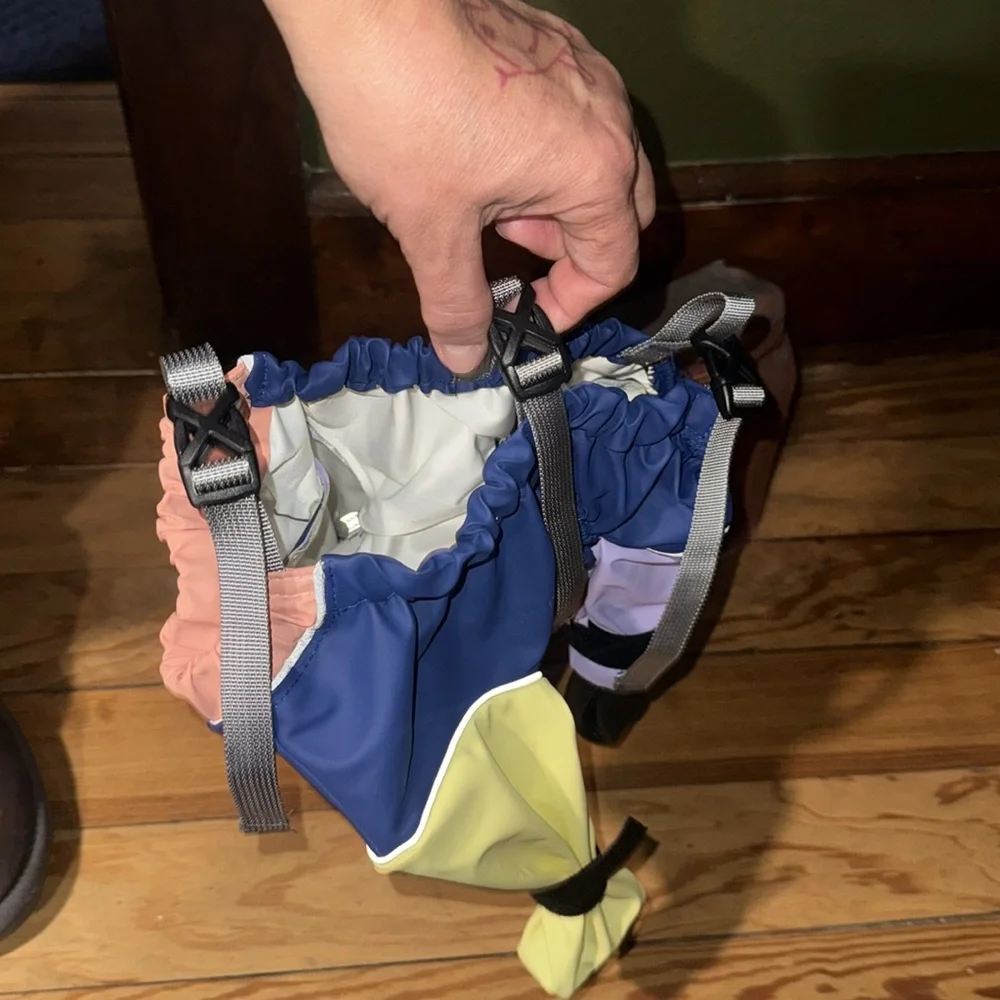 Colorful Dog Raincoat with Booties - Picture 6 of 9